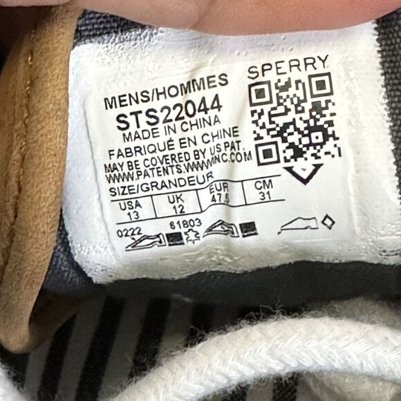 Sperry Men's size 13 Striper II CVO Denim Grey Casual Sneakers - Picture 8 of 8